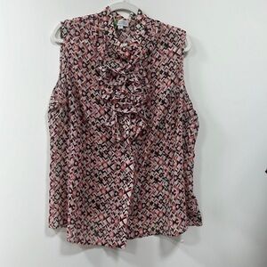 Women’s size 2X Elie Tahari, sheer top one button missing